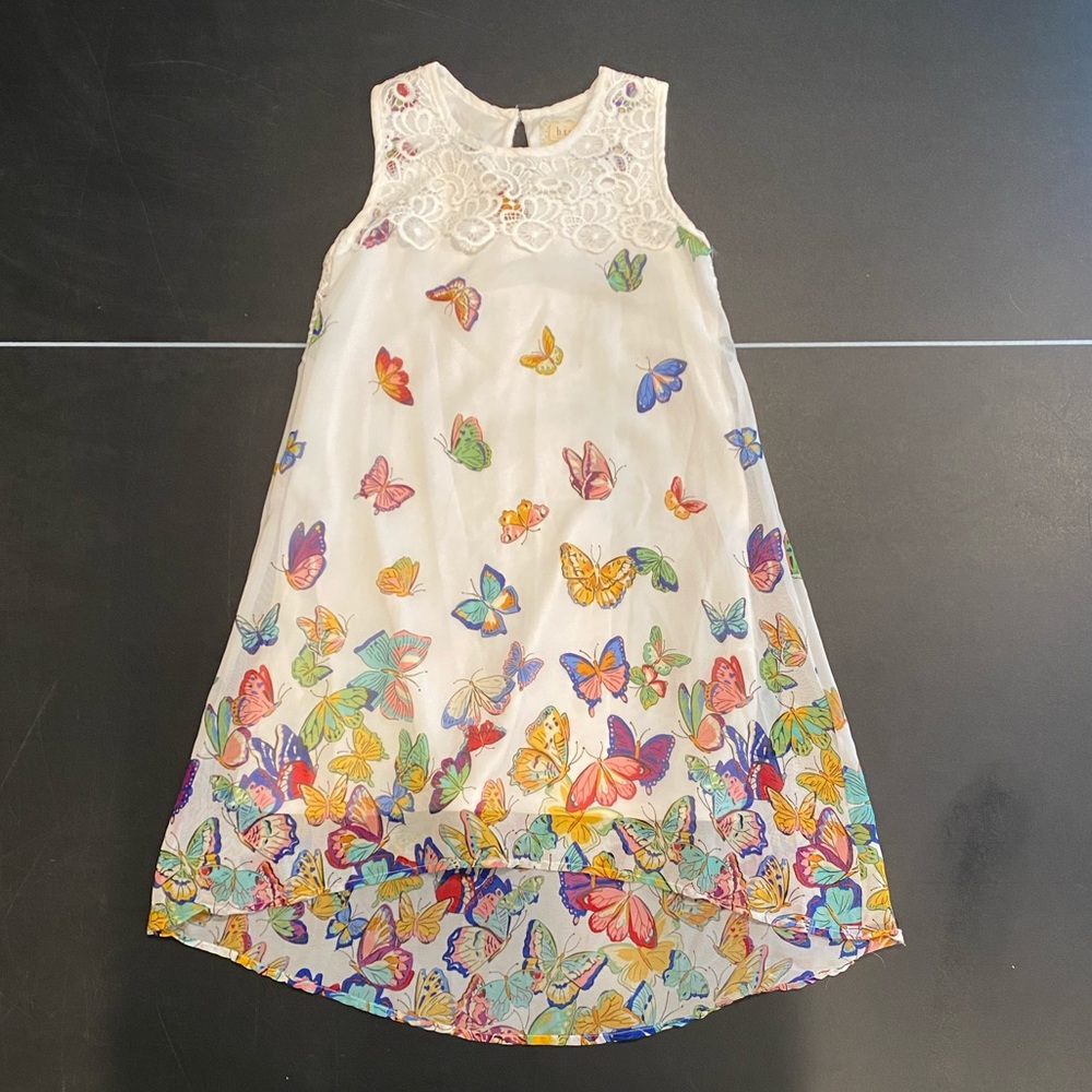btween butterfly dress with lace kids size 10